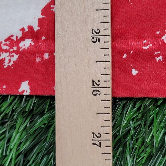 Vintage 80s American Flag AOP Shirt Womens Medium 18x26 USA - Picture 13 of 13